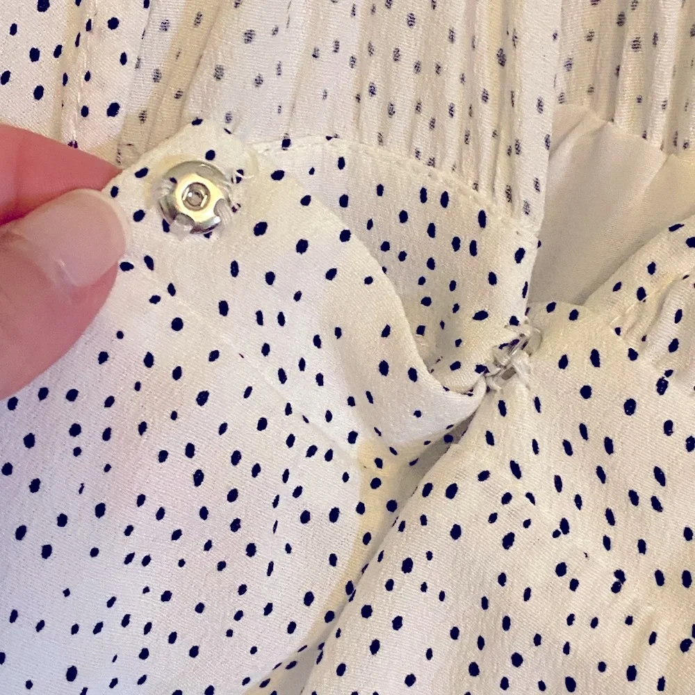NWT  White and Black Polka Dot Mini Dress - Picture 5 of 8
